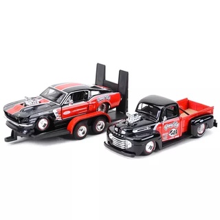 โมเดลรถ 1:24 (Elite Transport) 1948 Ford F-1 Pickup + 1967 Ford Mustang GT [Maisto]