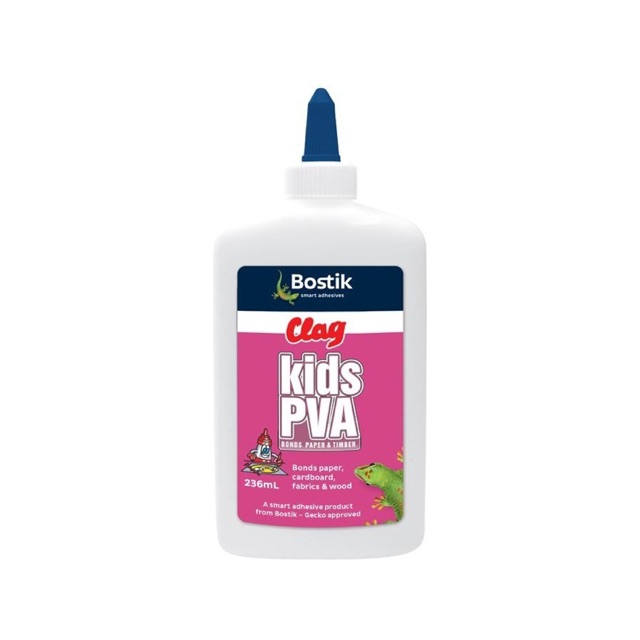 บอสติก กาว PVA สีขาว อเนกประสงค์ไร้สารเคมีเหมาะสำหรับเด็กและงานประดิษฐ์