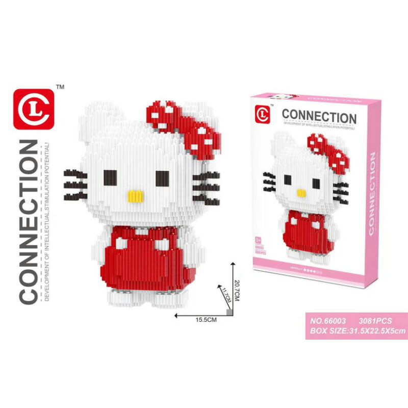 ตัวต่อนาโนคิตตี้เฟืองตัวต่อนาโนคิตตี้จำนวน3081ชิ้น