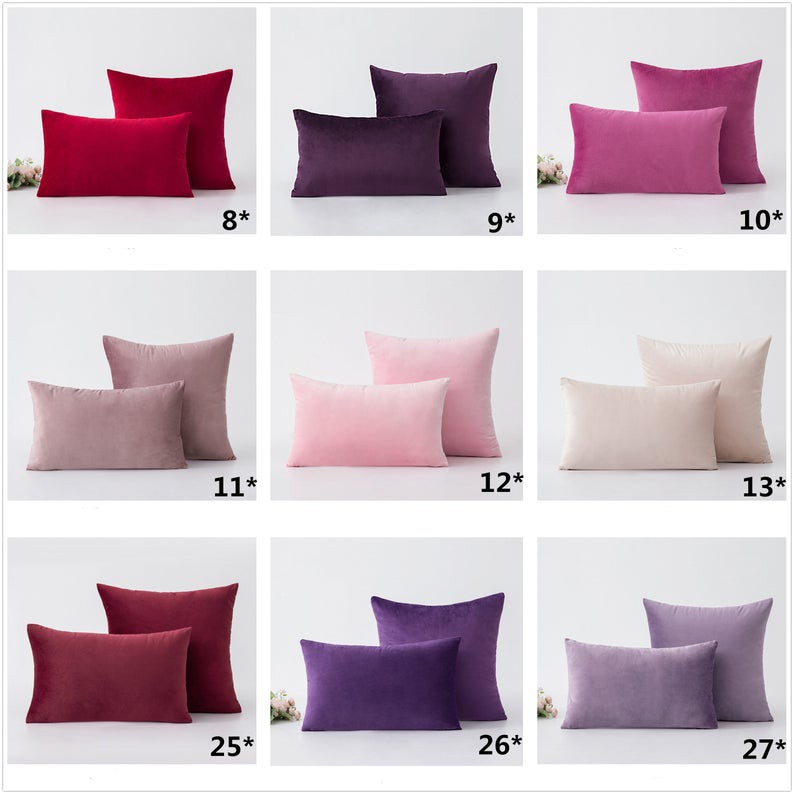 <COD> ปลอกหมอน ผ้ากํามะหยี่ สีแดง ขนาด 30x50.ปลอกหมอนอิง ทรงสี่เหลี่ยม แบบสองด้าน สําหรับตกแต่งบ้าน โซฟา เตียงนอน