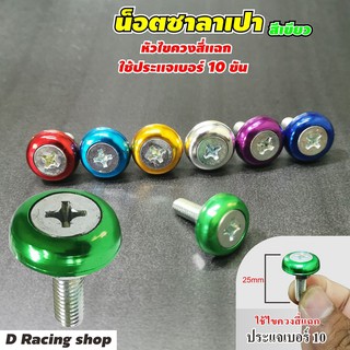 ชุดแต่ง น็อตสี น๊อตแต่ง 10ตัว1ชุด น็อตซาลาเปาสีเขียว