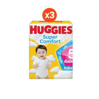 Huggies Super Comfort Pants Diapers แพมเพิสเด็ก ผ้าอ้อมเด็ก ฮักกี้ส์ ซูเปอร์ คอมฟอร์ท แบบกางเกง แพ็ค 3 (เลือกไซส์ได้)