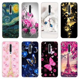 เคสโทรศัพท์มือถือ ซิลิโคนนิ่ม TPU ใส ลายผีเสื้อ แมวน่ารัก สําหรับ OPPO Reno 2F 2Z Reno2 Reno2 F Z CPH1989 CPH1907