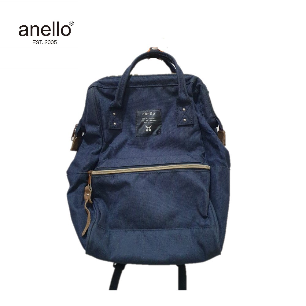 กระเป๋าเป้ Anello Canvas Unisex Backpack - (Classic Size)  เป้สะพายหลัง อเนโล่ แท้ 100%