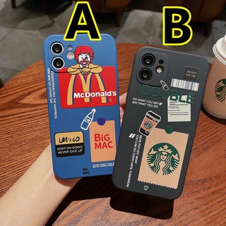 Silicone case for Apple14promax เคสforiPhone13 case Starbucks McDonald Side Strip iPhone case Soft Silicone Straight Edge case เคสไอโฟน11 xs casei12promax case for iPhone 7 Plus เคสไอโฟน7พลัส 8 6s Plus case with I 7+ 11 ipxr case I phone 12 promax case