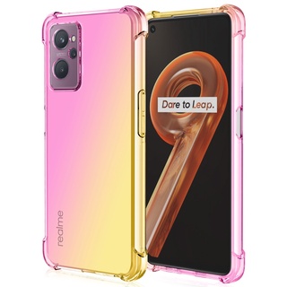 เคสโทรศัพท์มือถือแบบใส กันกระแทก ไล่โทนสี สําหรับ Realme 9i 9 Pro Plus 7 Pro 7i X7 X7 Pro