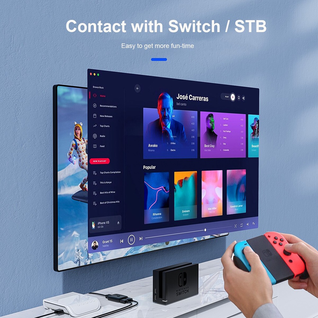 Orico HDMI-เข้ากันได้กับ Splitter 4K*2K 60HZ KVM Switcher Bi-Direction 1x2/2x1 อะแดปเตอร์แปลงเสียงสําหรับ PS5 Nintendo Switch BOX (HS2-A1)