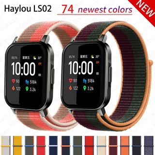 สายนาฬิกาข้อมือไนล่อน 20 มม. 74 สี สําหรับ Xiaomi Haylou Smart Watch 2 LS02 RS4 RS4 Plus