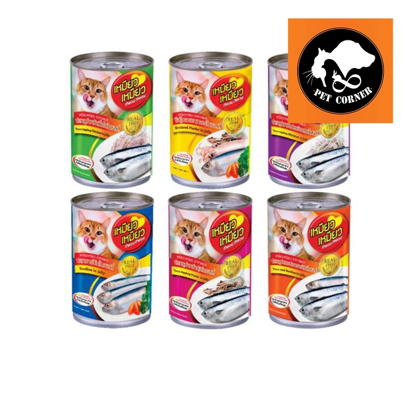 Meow Meow เหมียว เหมียว อาหารแมวแบบเปียก กระป๋อง 400 กรัม