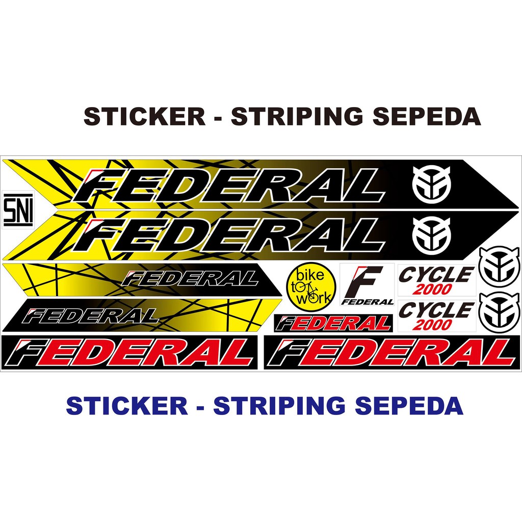 FEDERAL BIKE stickers สติ๊กเกอร์เรียบง่าย