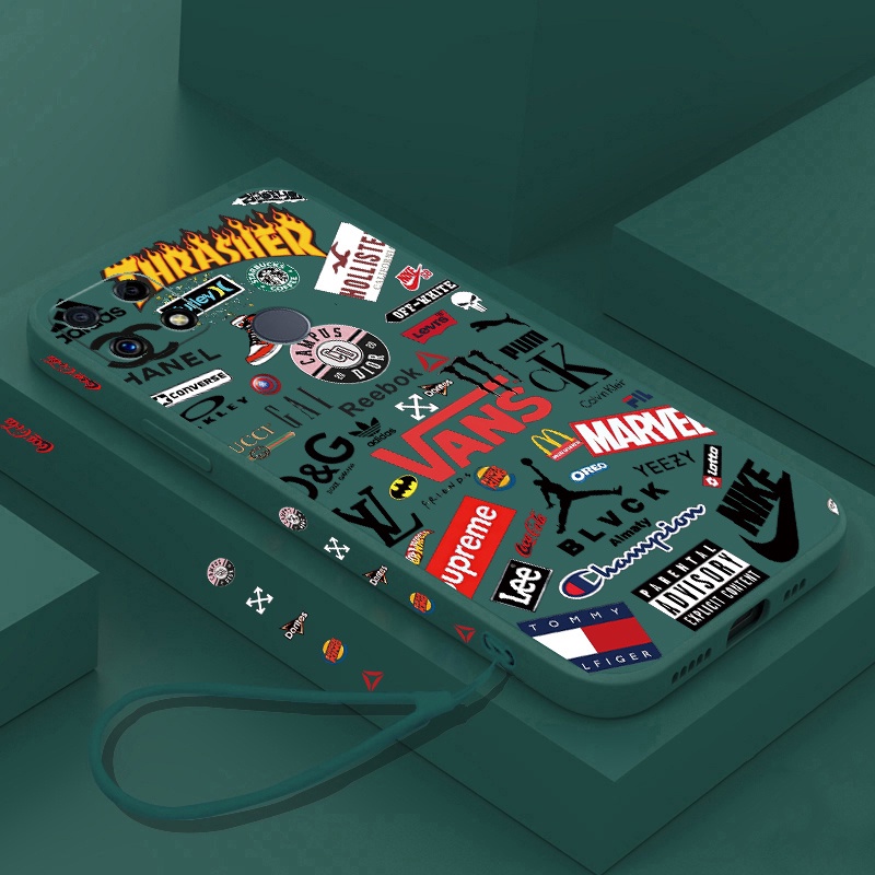 แบรนด์อินเทรนด์ปลอกRealme 10 Pro C2 8 5G Q5 Pro 5G Q3S 7 XT X2 X2 GT2 Pro C31 GT Masterโลโก้กันกระแท