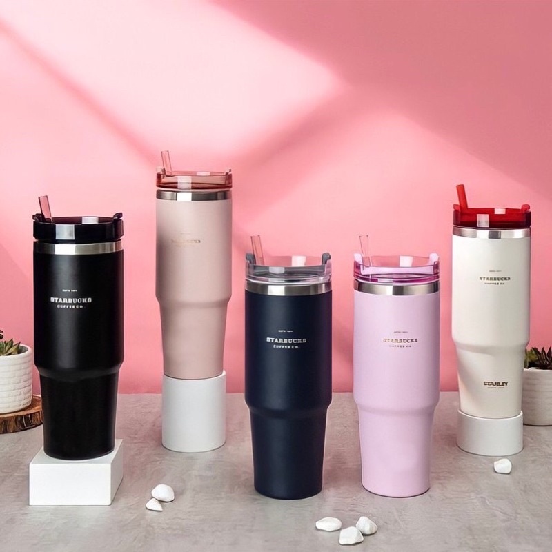 🔥Restock🔥แก้ว STANLEY(Starbucks)แก้วสตาร์บัคเก็บความเย็น ขนาด 20ozและ30oz ✅พร้อมหลอด✅