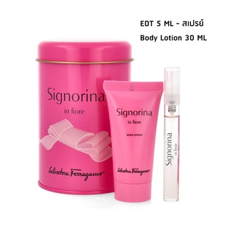 Set Salvatore Ferragamo Signorina In Fiore Eau de Toilette 5 ml + Body lotion 30ml