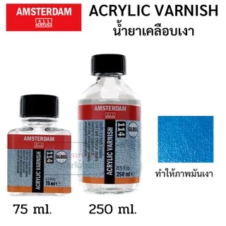 น้ำยาเคลือบสีอะครีลิค Amsterdam Acrylic Varnish เคลือบเงา / เคลือบด้าน ขนาด 250ml/75ml อัมสเตอร์ดัม Gloss 114 / Matt 115