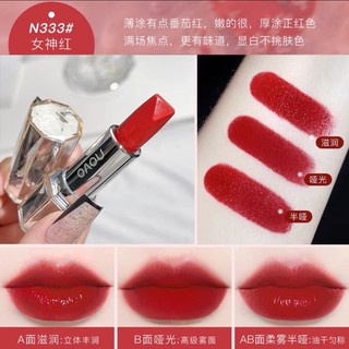 5410(ใหม่/แท้) novo 3in1 soft mist lipstick ลิปสติก 3 สีในแท่งเดียว  เนื้อฉ่ำวาว  เนื้อแมท กึ่งฉ่ำกึ่งแมท