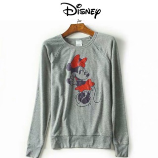 เสื้อสเวตเตอร์ สีเทา ♣️ลาย Minnie Mouse งานDisney แท้ (TS045)