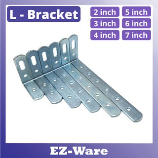 ตัวยึดโลหะสังกะสีชุบสังกะสี รูปตัว L 2-1/2 นิ้ว x 2 นิ้ว ~ 7 นิ้ว / ตัวยึดมุมรั้งมุม / ตัวยึดเหล็กชุบสังกะสี รูปตัว L / ตัว L / Siku L