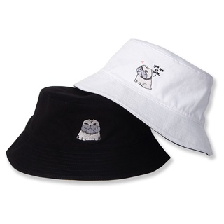 หมวกบัคเก็ตหมาจ๋าปักลายจีจี้ใส่ได้ 2 ด้าน - MAAJA GIGI Reversible Bucket Hat