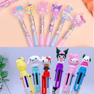 ปากกาเจล หมึกสีน้ำเงิน และปากกา 6 สี ลายซานริโอ sanrio สุดน่ารัก มี 6 ลายให้เลือก