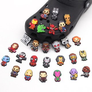 CROCS ขายดี Jibbitz Marvel บักเกิลติดรองเท้า pvc ถอดได้ น่ารัก DIY อุปกรณ์เสริม สําหรับรองเท้าแตะ 1 ชิ้น