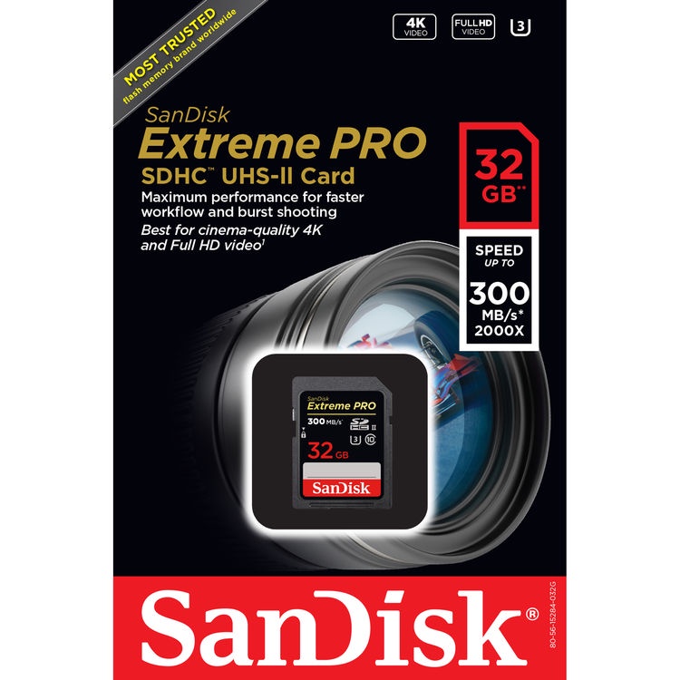 SanDisk 32GB Extreme PRO SDHC (300MB/s)