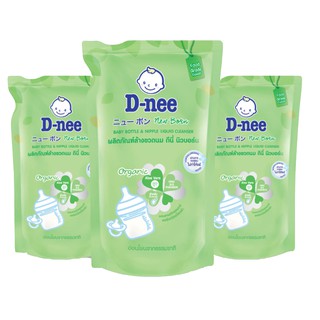 🔥สินค้าขายดี!! D-Nee น้ำยาล้างขวดนมเด็ก ดีนี่ ขนาด 600ml แพ็คละ3+1ถุง สีเขียว น้ำยาล้างขวดนมเด็ก