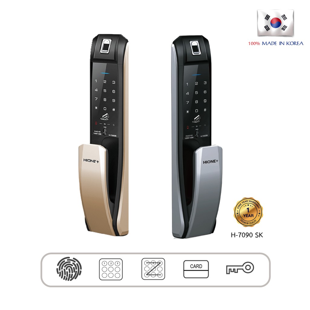 Digital Door lock H-7090   กลอนประตูดิจิตอล นำเข้าจากเกาหลี รักษาความปลอดภัย SMART LOCK