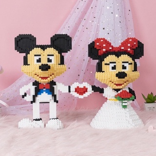 Lego Mickey Mouse Minnie Mouse wedding No-6729-6730  เลโก้ตัวต่อมิกกี้เเละมินนี่ในชุดเเต่งงาน