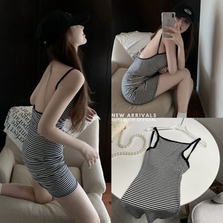 Sexy Knitted Minidress 💋มินิเดรสไหมพรม สายเดี่ยว เว้าหลัง