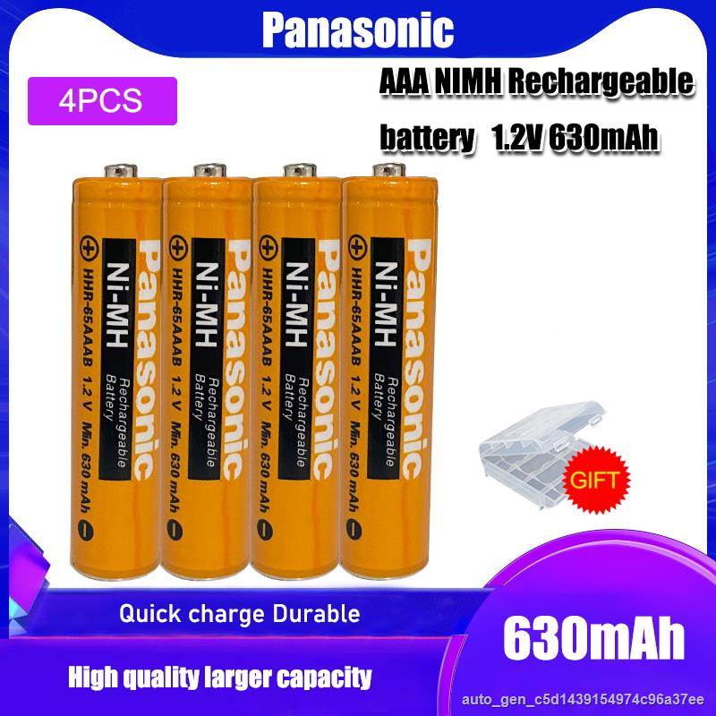 Al panasonic aaa 1 2v 630mah rechargeable ni mh nimh battery charging