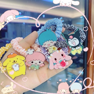 🎀พร้อมส่ง🎀ยางรัดผม รูปการ์ตูนSanrio น่ารักๆ 🧸🧁🎀💟💕🌈🍒