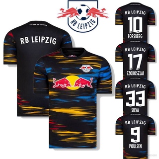 Ftb 2021-2022 RB Leipzig F.C. เสื้อกีฬาฟุตบอลทีม Poulsen Forsberg Szoboszlai Silva