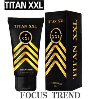 ครีมนวดขยายเพิ่มขนาดน้องชายสำหรับสุภาพบุรุษ รุ่นพิเศษสีทอง TITAN XXL 50 ml. เห็นผล 100% (มีวิธีนวดให้ด้วย)