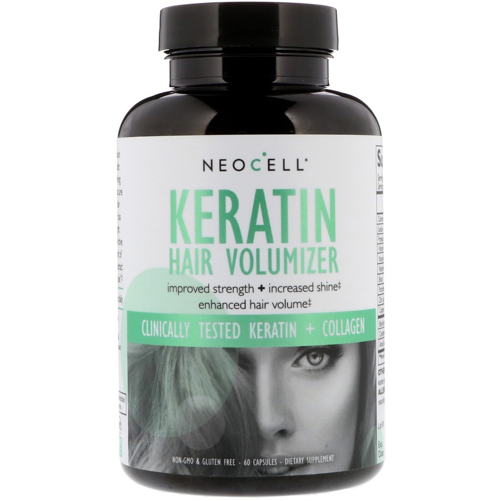 Neocell, Keratin Hair Volumizer, 60 Capsules genuine_vitamins ThaiPick