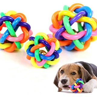 ของเล่นหมา ของเล่นสุนัข ของเล่นสัตว์เลี้ยง ของเล่นแมว Pet Toys Soft Rubber Chew Toy Ball with Internal Bell for Dog