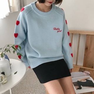 พร้อมส่ง Hello girl sweater💕