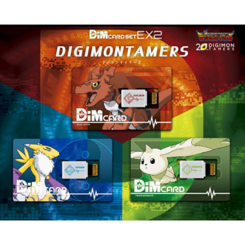 Digimon Vital Bracelet DimCard Tamers Guilmon / Renamon / Terriermon Premium Bandai