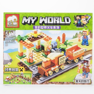 ProudNada Toys ตัวต่อเลโก้มายเวิลด์ แบบ B ELEPHANT MY WORLD 209 PCS JX31006