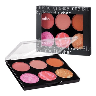 ใหม่ODBO Cheeky Tone Blusher แก้ม6ช่องสีสวยในตลับเดียว
