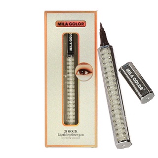 MILA COLOR Liquid Eyeliner pen อายไลเนอร์ เขียนง่าย กันน้ำ กันเหงื่อ ติดทนนาน