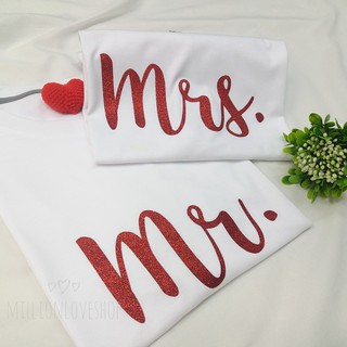 เสื้อคู่รัก Mr.&amp;Mrs.[พร้อมส่ง] ML55 ตัวละ