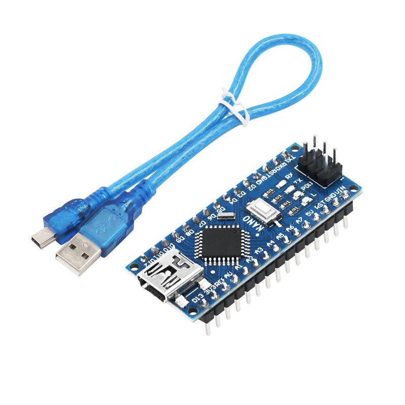 บอร์ดควบคุม Lafvin Nano 3 . 0 + สายเคเบิ้ล Usb สําหรับ Arduino , Integrated Atmega328P Chip Ch340 Dr