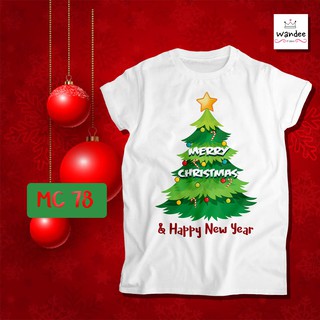 เสื้อยืดคริสต์มาส เสื้อคริสต์มาส Christmas &amp; Happy new year (MC78) ab