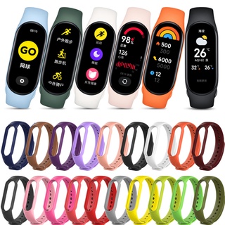 สําหรับ Xiaomi mi band 7 6 5 Smart band สายรัดข้อมือซิลิโคน สร้อยข้อมือ สายนาฬิกา mi band 7