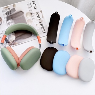 ใหม่ เคสหูฟังซิลิโคน สีพื้น สําหรับ Apple Airpods Max