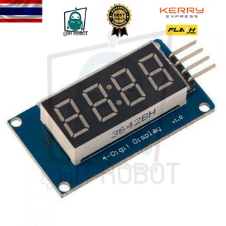 LED Time Clock Module For Arduino 0.36" TM1637 Driver โมดูลแสดงผลแบบนาฬิกา ตัวเลข 4 หลัก