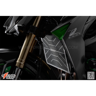 การ์ดหม้อน้ำ BIKERS สีเงิน FOR KAWASAKI Z1000