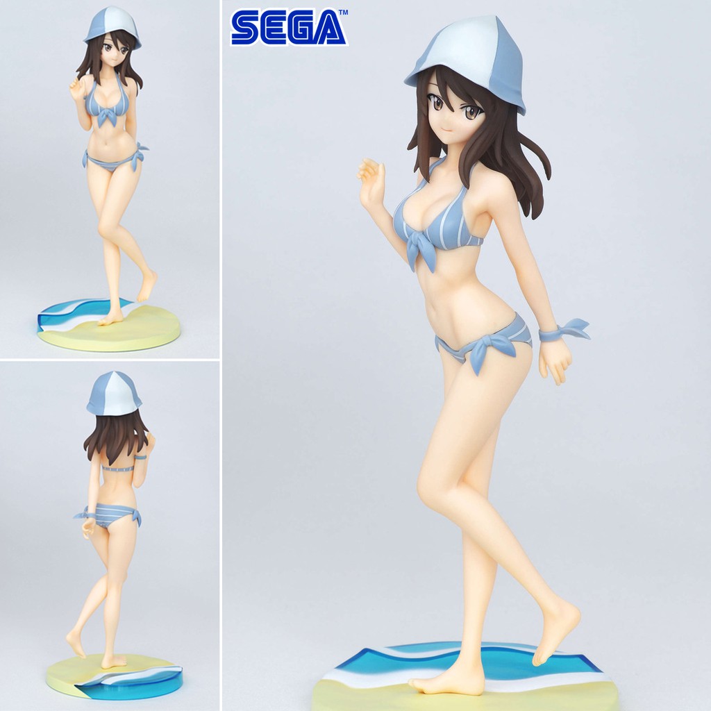 Model Figure งานแท้ ฟิกเกอร์ โมเดล Sega จากการ์ตูน Girls Und Panzer สาวปิ๊ง ซิ่งแทงค์ Mika มิกะ Premium Summer Beach