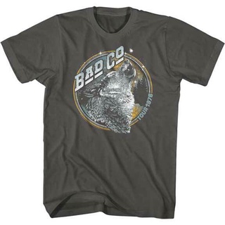 เสื้อยืดลําลอง แขนสั้น พิมพ์ลาย Pritned Funny Bad Company Wolf 1976 Tour สําหรับผู้ชาย