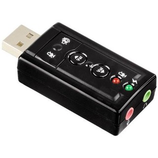 X-tips USB Soundcard จำลองเสียงแบบ 7.1 channel สำหรับ PC Notebook (สีดำ)